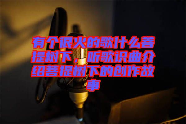有個(gè)很火的歌什么菩提樹(shù)下，聽(tīng)歌識(shí)曲介紹菩提樹(shù)下的創(chuàng)作故事