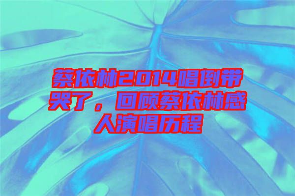 蔡依林2014唱倒帶哭了，回顧蔡依林感人演唱?dú)v程