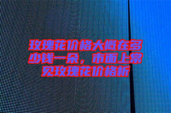 玫瑰花價格大概在多少錢一朵，市面上常見玫瑰花價格析