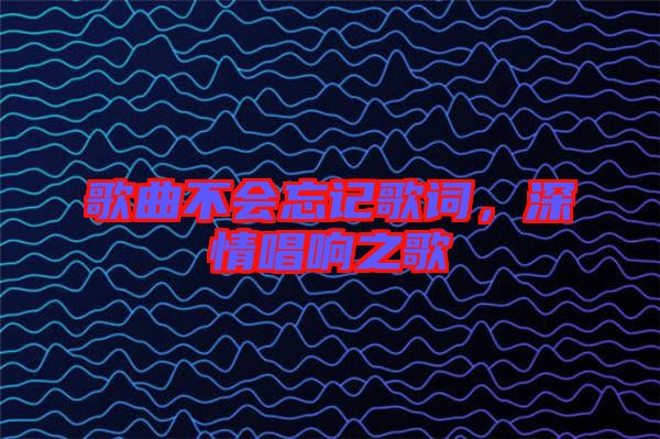 歌曲不會忘記歌詞，深情唱響之歌