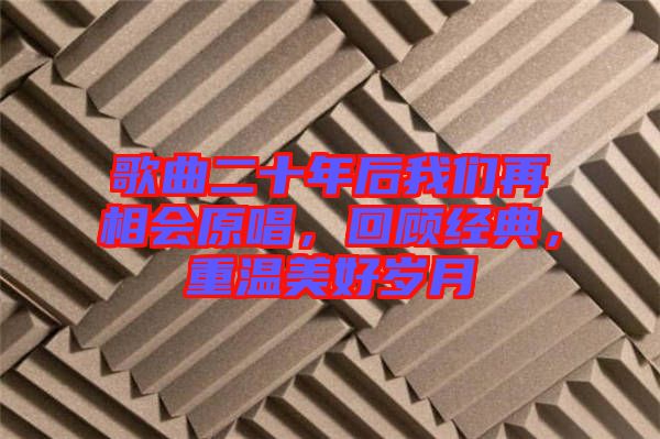 歌曲二十年后我們再相會原唱，回顧經典，重溫美好歲月