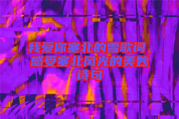 我愛(ài)你塞北的雪歌詞，感受塞北風(fēng)光的美妙詩(shī)句