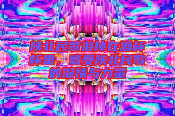 陜北民歌淚掉在酒杯杯里，感受陜北民歌的深情與力量