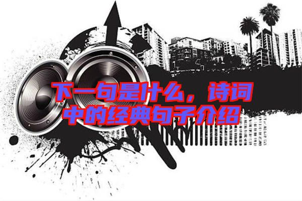 下一句是什么，詩詞中的經典句子介紹