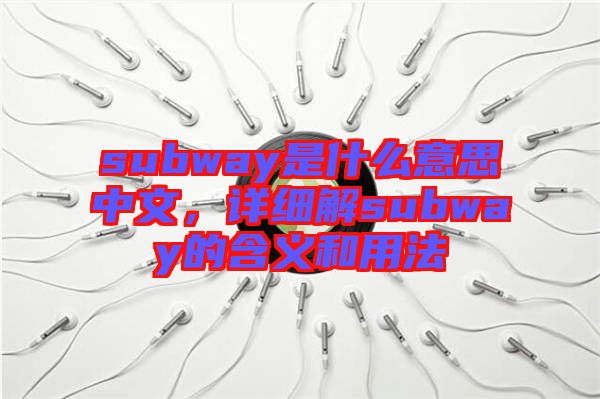 subway是什么意思中文，詳細解subway的含義和用法