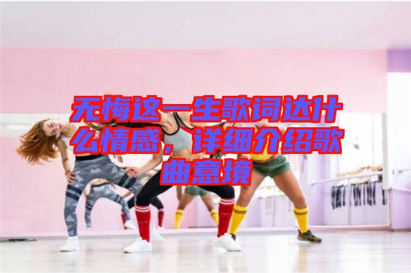 無悔這一生歌詞達什么情感，詳細介紹歌曲意境