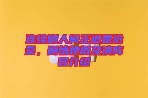 連續(xù)劇人間正道是滄桑，劇情梗概及演陣容介紹