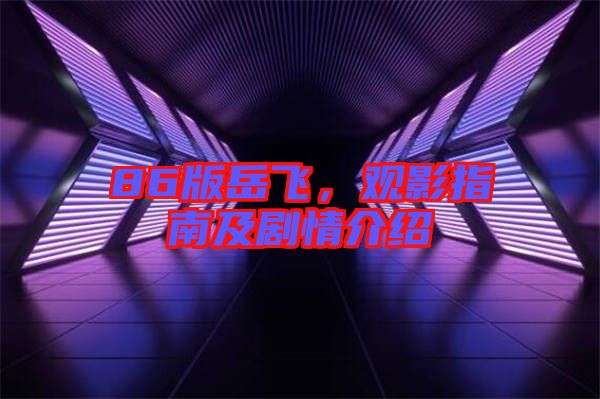 86版岳飛，觀影指南及劇情介紹