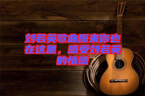劉若英歌曲原來(lái)你也在這里，感受劉若英的情感