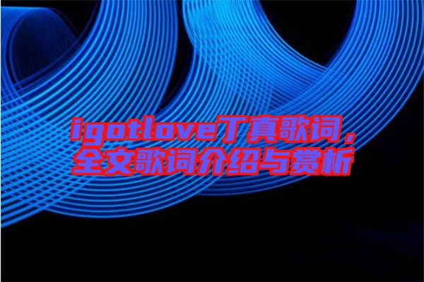 igotlove丁真歌詞，全文歌詞介紹與賞析