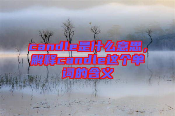 candle是什么意思，解釋candle這個(gè)單詞的含義