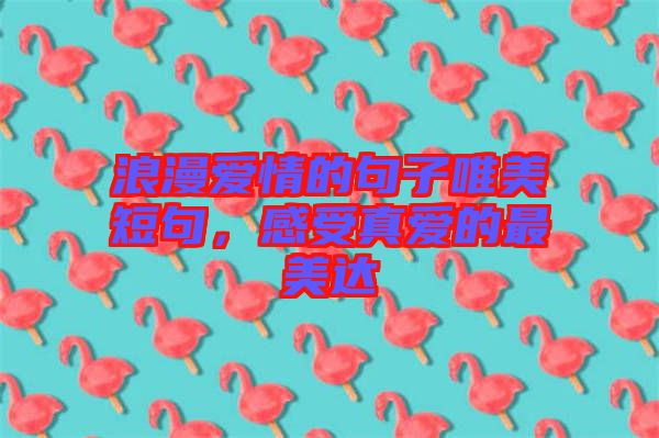 浪漫愛情的句子唯美短句，感受真愛的最美達(dá)