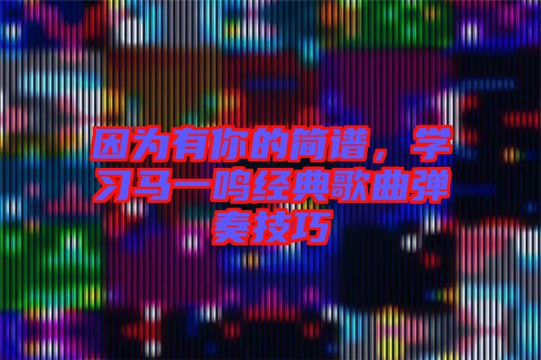 因?yàn)橛心愕暮喿V，學(xué)習(xí)馬一鳴經(jīng)典歌曲彈奏技巧