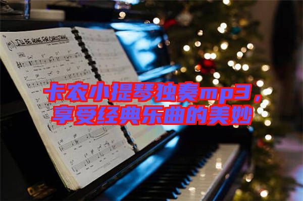 卡農(nóng)小提琴獨奏mp3，享受經(jīng)典樂曲的美妙