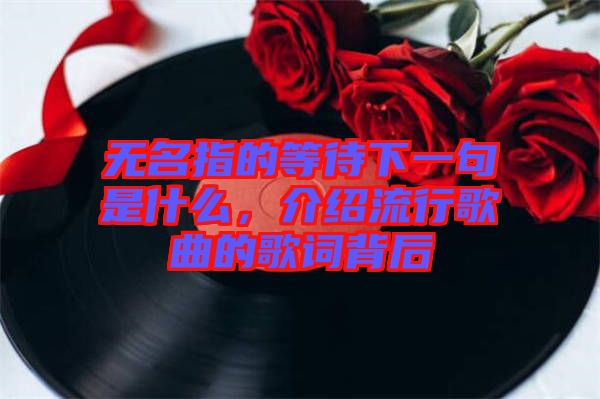 無(wú)名指的等待下一句是什么，介紹流行歌曲的歌詞背后