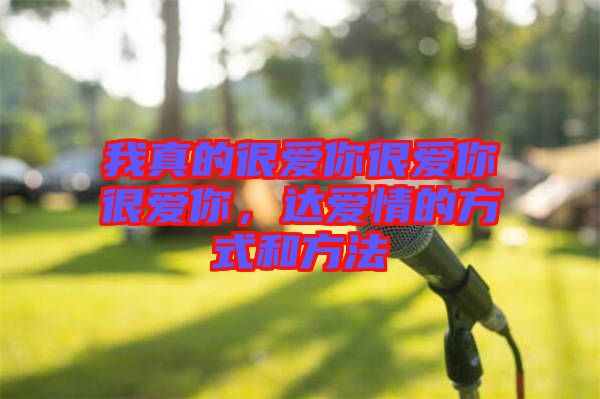 我真的很愛你很愛你很愛你，達(dá)愛情的方式和方法