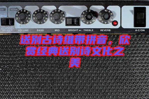 送別古詩維帶拼音，欣賞經(jīng)典送別詩文化之美