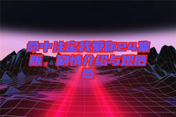 命中注定我愛(ài)你24集版，劇情介紹與觀(guān)后感
