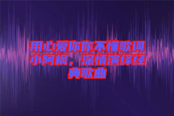 用心愛你你不懂歌詞小阿楓，深情演繹經典歌曲