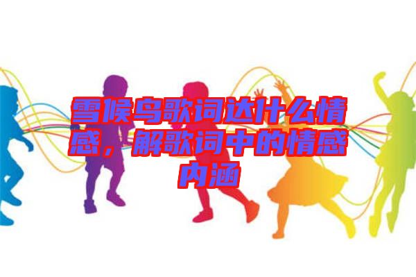 雪候鳥歌詞達什么情感，解歌詞中的情感內(nèi)涵