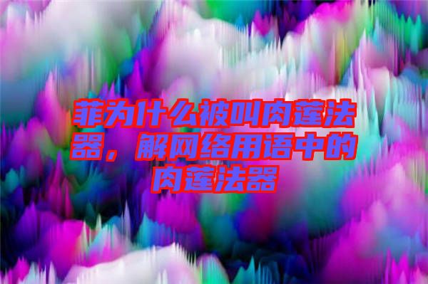 菲為什么被叫肉蓮法器，解網絡用語中的肉蓮法器