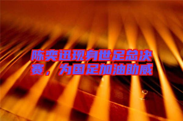 陳奕迅現(xiàn)身世足總決賽，為國足加油助威