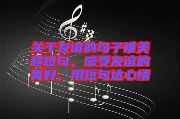 關(guān)于友誼的句子唯美超短句，感受友誼的美好，用短句達(dá)心情