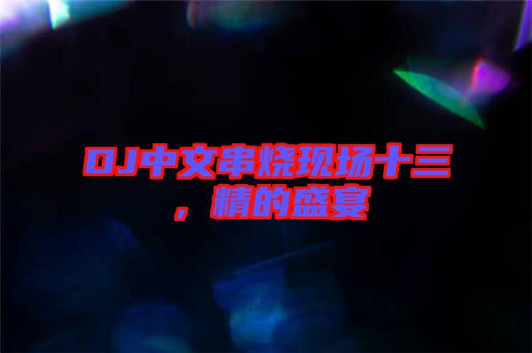 DJ中文串燒現(xiàn)場十三，精的盛宴
