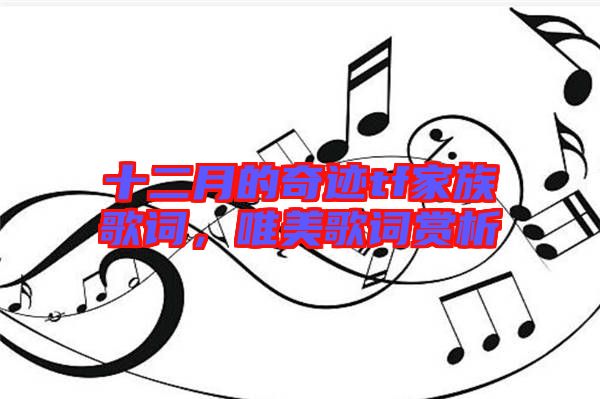 十二月的奇跡tf家族歌詞，唯美歌詞賞析