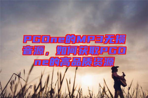 PGOne的MP3無損音源，如何獲取PGOne的高品質(zhì)資源