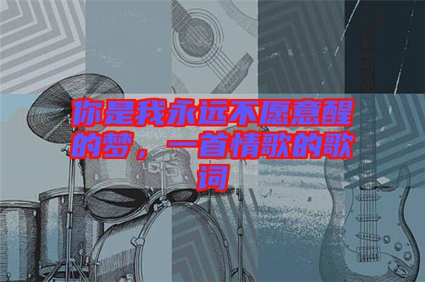 你是我永遠(yuǎn)不愿意醒的夢(mèng)，一首情歌的歌詞