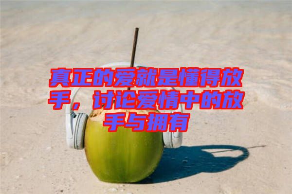 真正的愛(ài)就是懂得放手，討論愛(ài)情中的放手與擁有