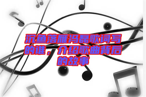 沉魚落雁馮磊歌詞寫的誰，介紹歌曲背后的故事
