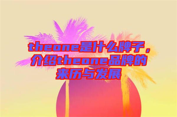 theone是什么牌子，介紹theone品牌的來歷與發(fā)展