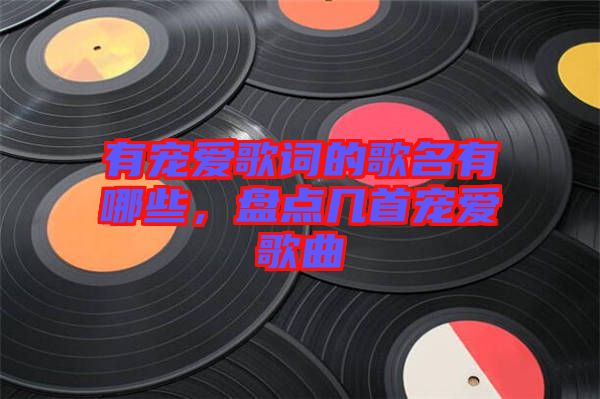 有寵愛歌詞的歌名有哪些，盤點幾首寵愛歌曲