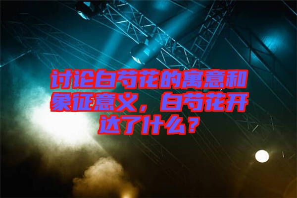 討論白芍花的寓意和象征意義，白芍花開達(dá)了什么？