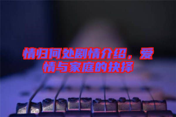 情歸何處劇情介紹，愛情與家庭的抉擇