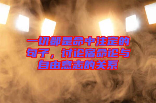 一切都是命中注定的句子，討論宿命論與自由意志的關(guān)系