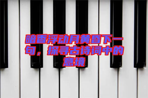 暗香浮動月黃昏下一句，探尋古詩詞中的意境