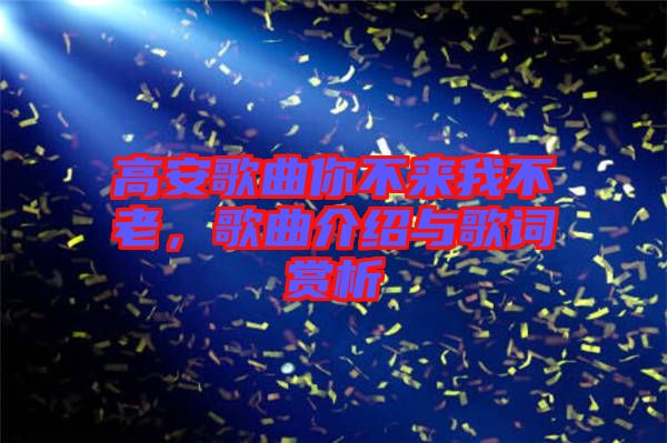 高安歌曲你不來我不老，歌曲介紹與歌詞賞析