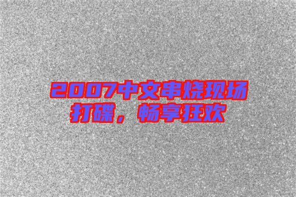 2007中文串燒現(xiàn)場(chǎng)打碟，暢享狂歡