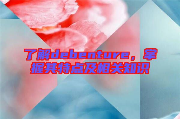 了解debenture，掌握其特點(diǎn)及相關(guān)知識(shí)