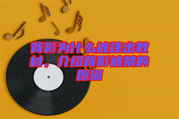 背影為什么被逐出教材，介紹背影被禁的原因