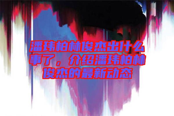 潘瑋柏林俊杰出什么事了，介紹潘瑋柏林俊杰的最新動態(tài)