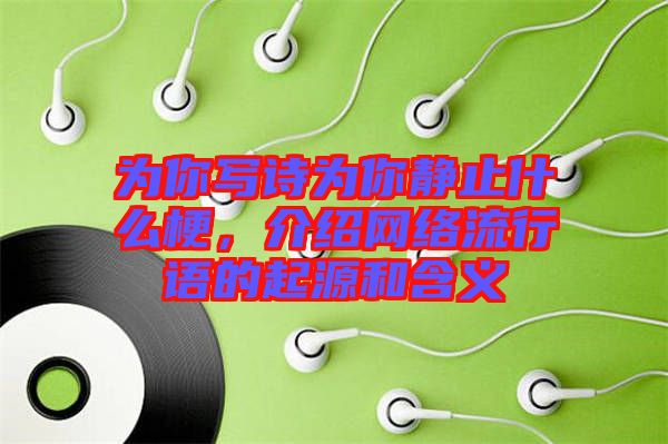 為你寫詩(shī)為你靜止什么梗，介紹網(wǎng)絡(luò)流行語(yǔ)的起源和含義