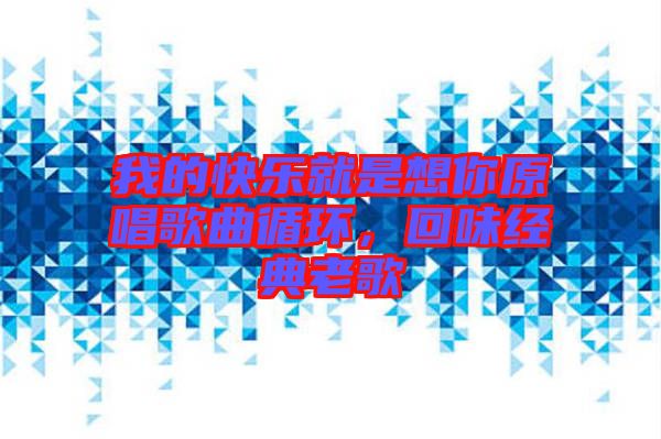 我的快樂(lè)就是想你原唱歌曲循環(huán)，回味經(jīng)典老歌