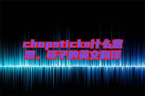 chopsticks什么意思，筷子的英文翻譯