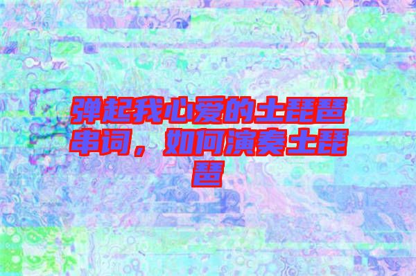 彈起我心愛的土琵琶串詞，如何演奏土琵琶