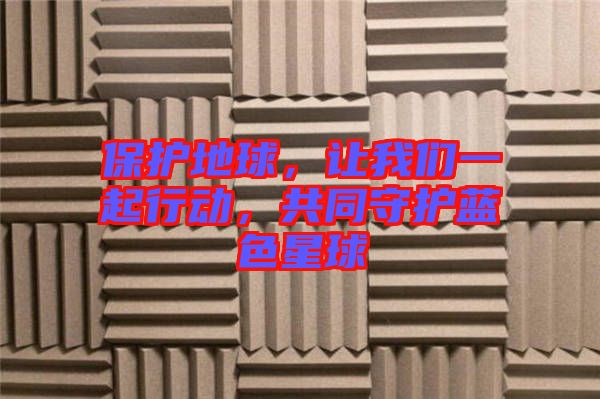 保護地球，讓我們一起行動，共同守護藍色星球