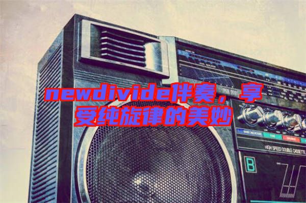newdivide伴奏，享受純旋律的美妙